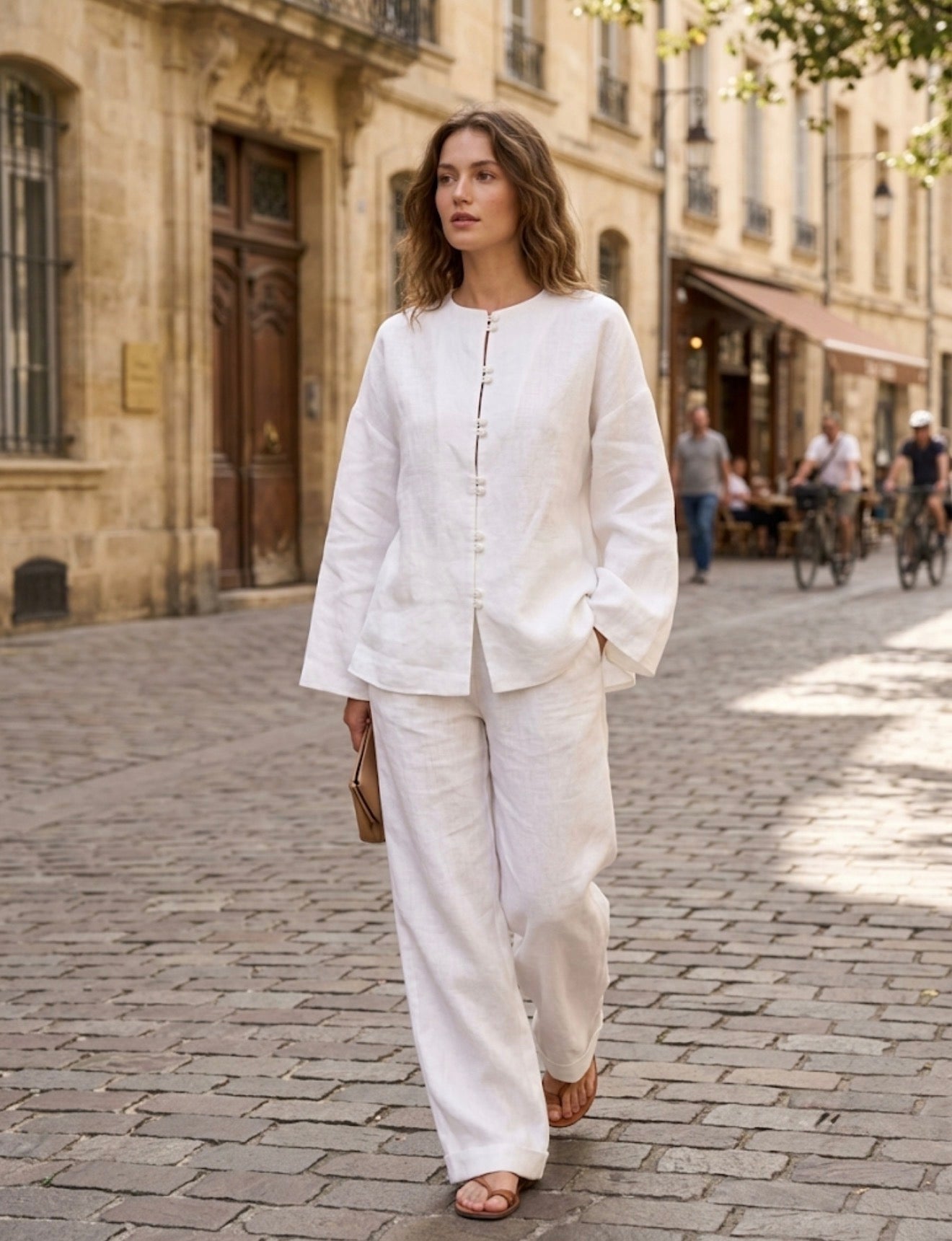 Two-Piece Linen Suit