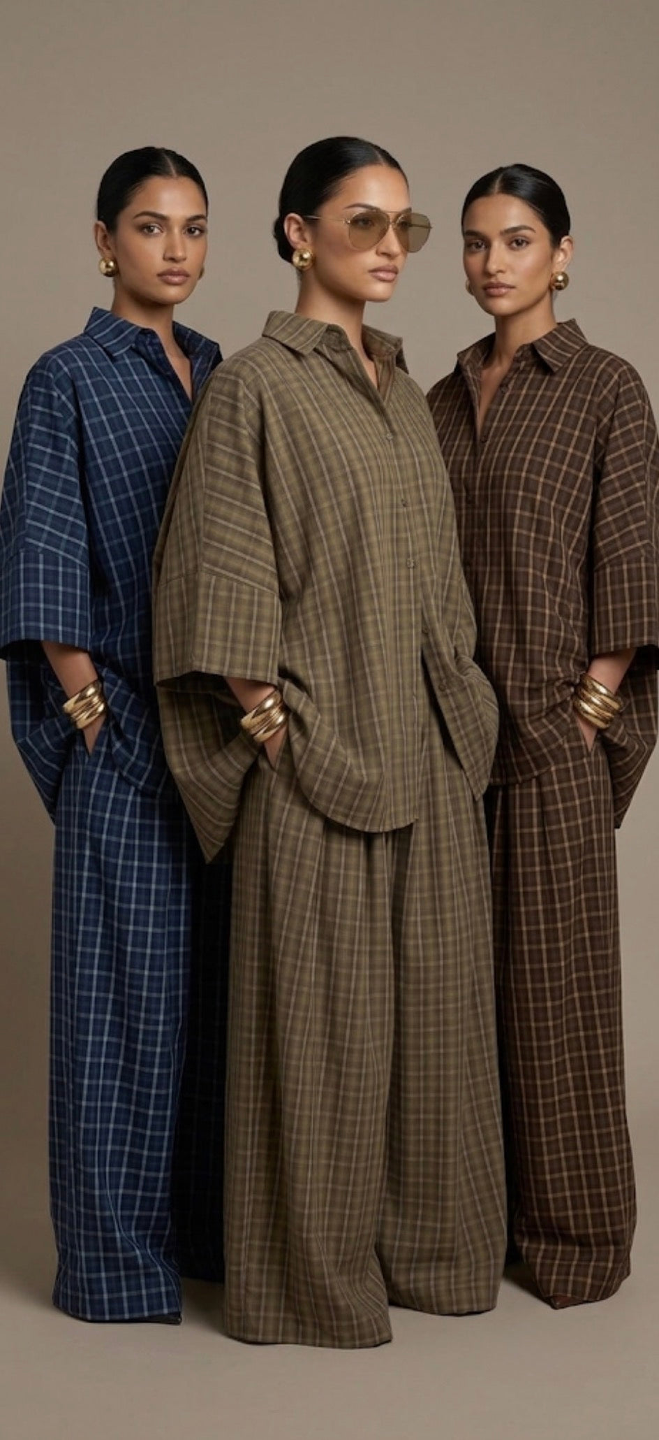 Oversized Plaid set