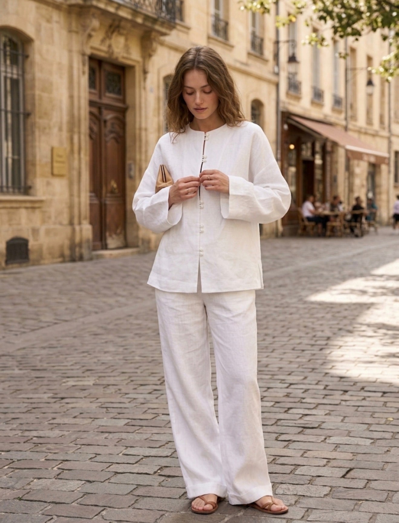 Two-Piece Linen Suit
