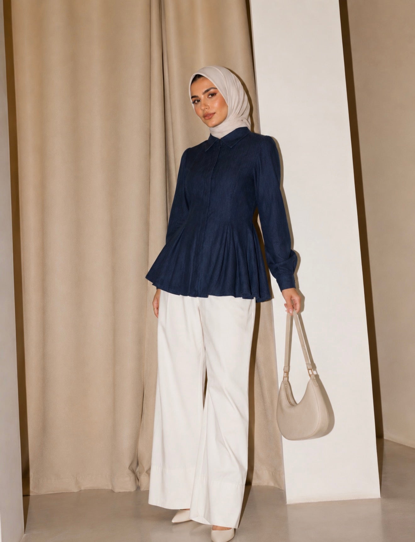 Denim Peplum