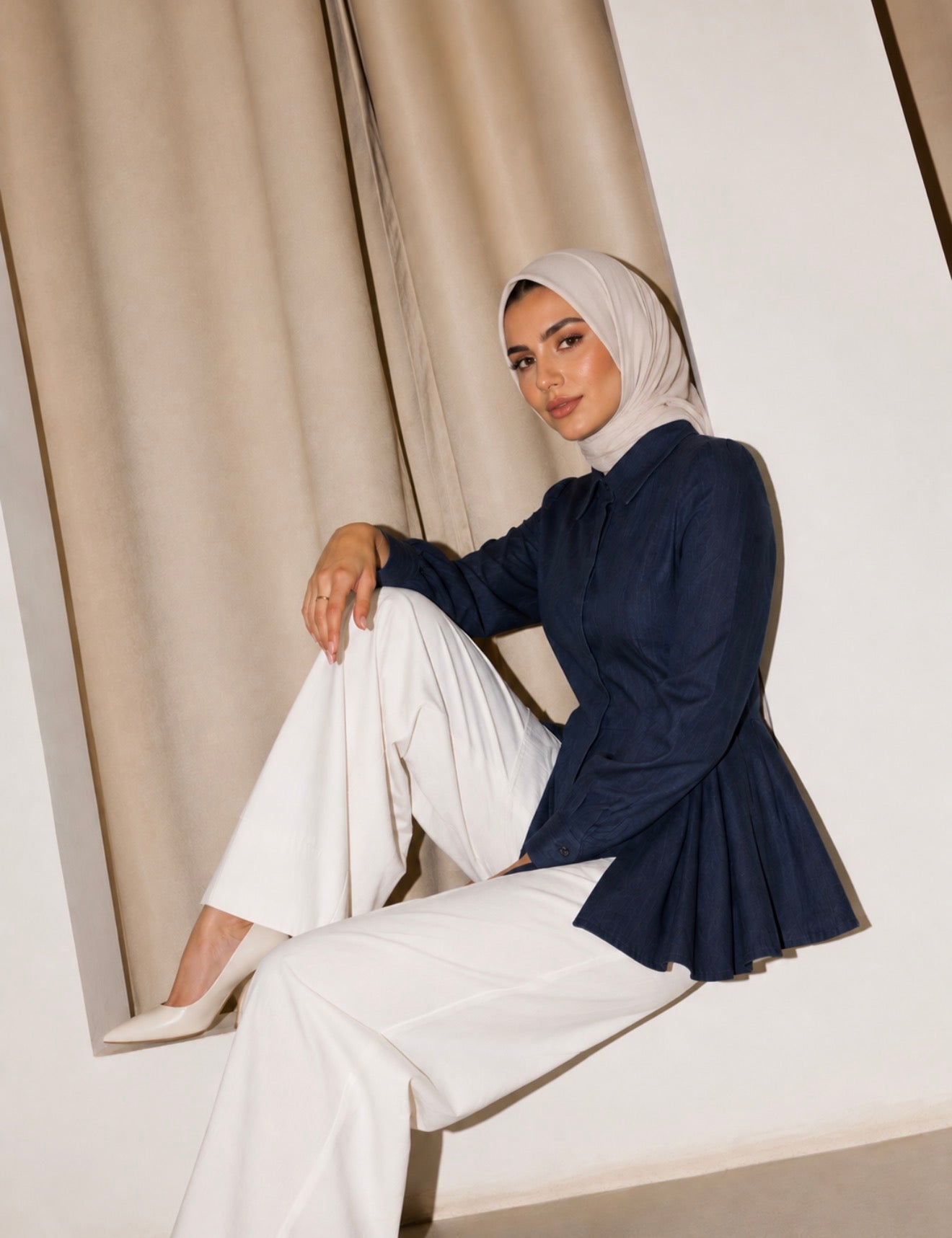 Denim Peplum