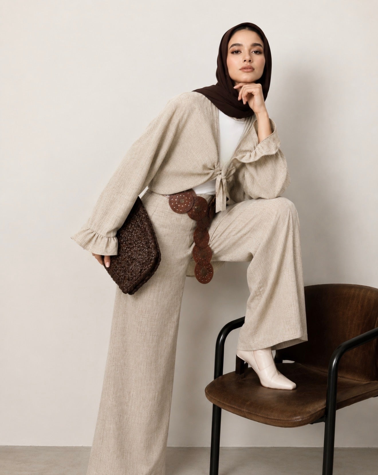 Two-Piece Linen Suit